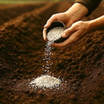 The image shows reduction of required fertlizer amounts, one of the benefits of BioLynceus Lot 125